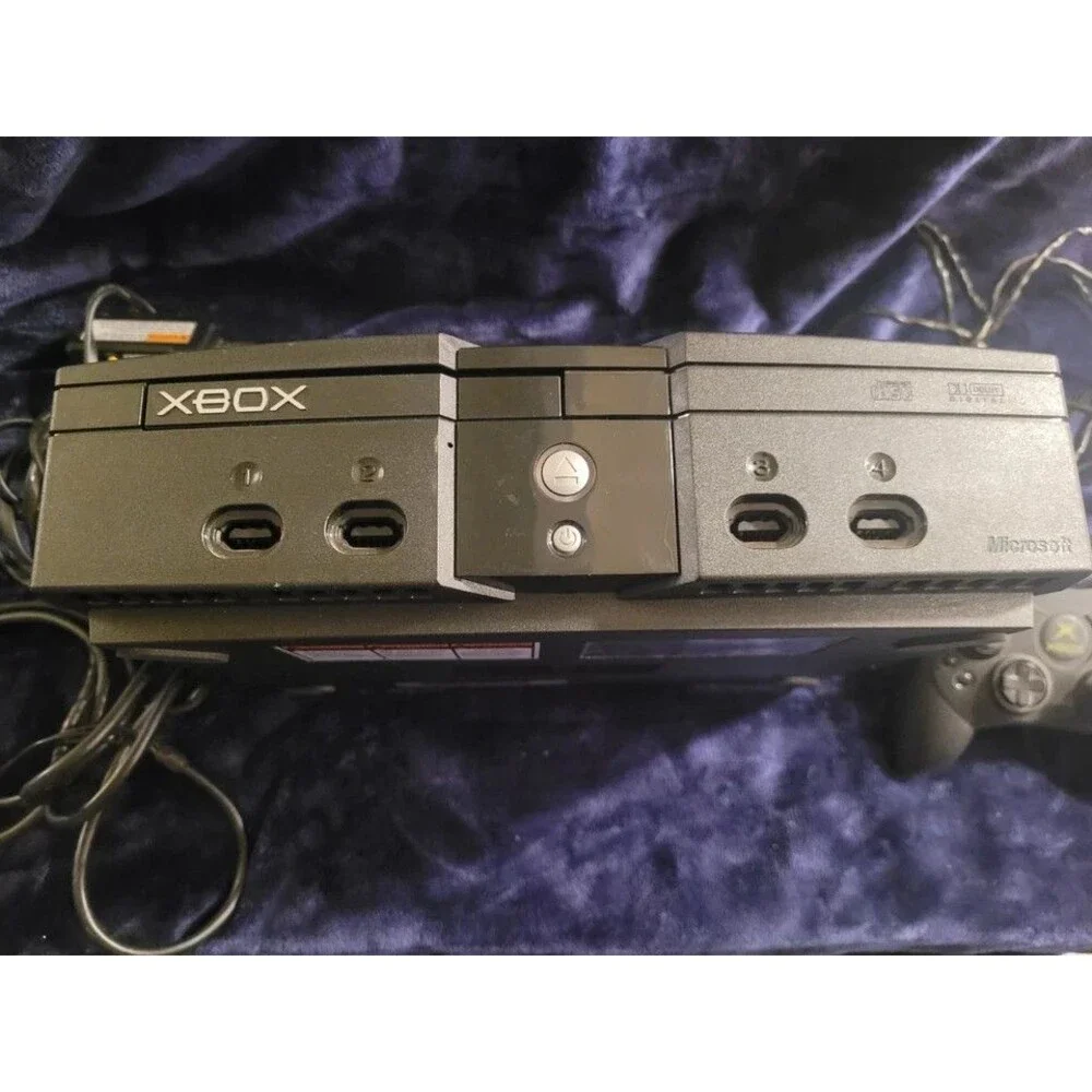 Original Microsoft Xbox Console System Not Reading Discs, Disc Door Issue w/ Pow